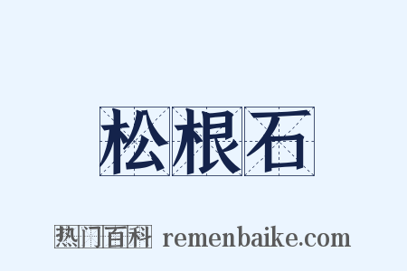 松根石是什么意思的图片